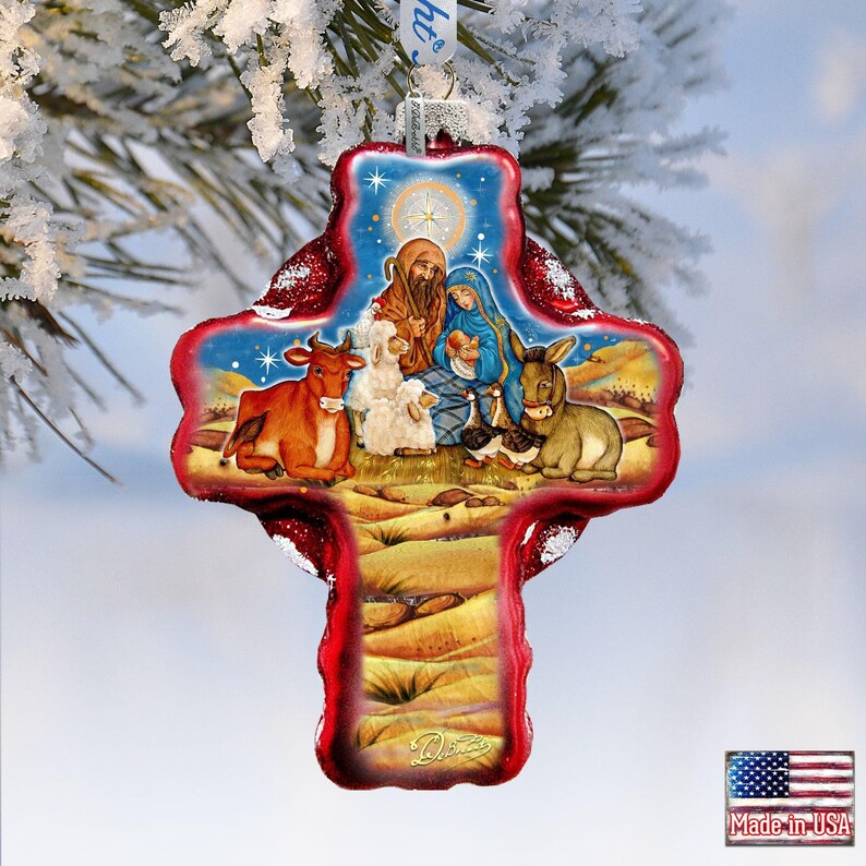 G. DeBrekht Nativity Cross Ornament - Thumbnail 2