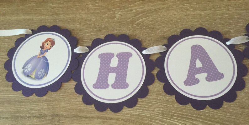 Sofia The First Happy Birthday Banner Sofia The First Etsy