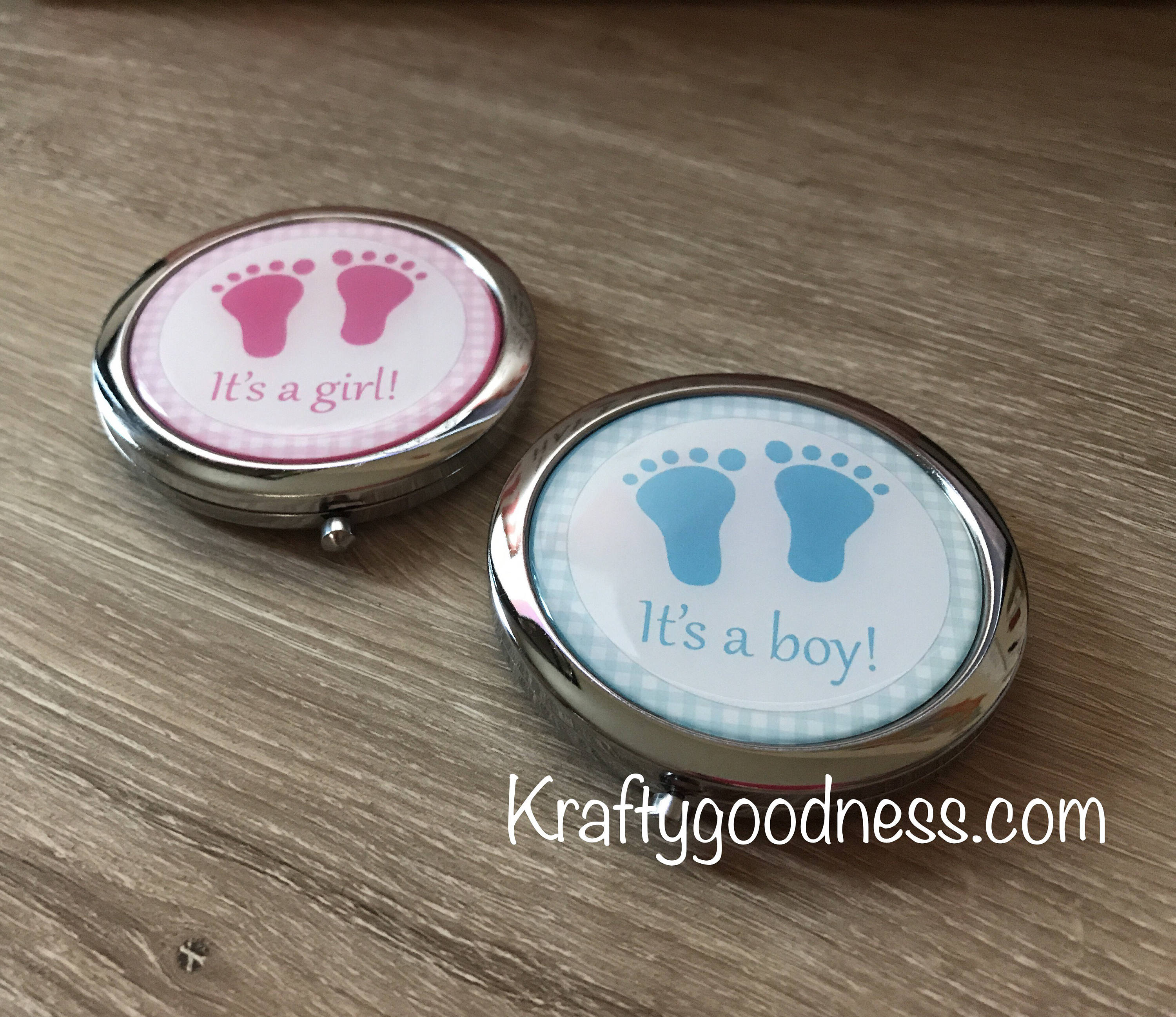Baby Shower Compact Mirror Favor Baby Shower Party Favor Etsy