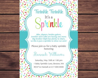 sprinkled with love baby sprinkle invitations girl boy gender etsy