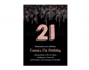 21st birthday invitations etsy