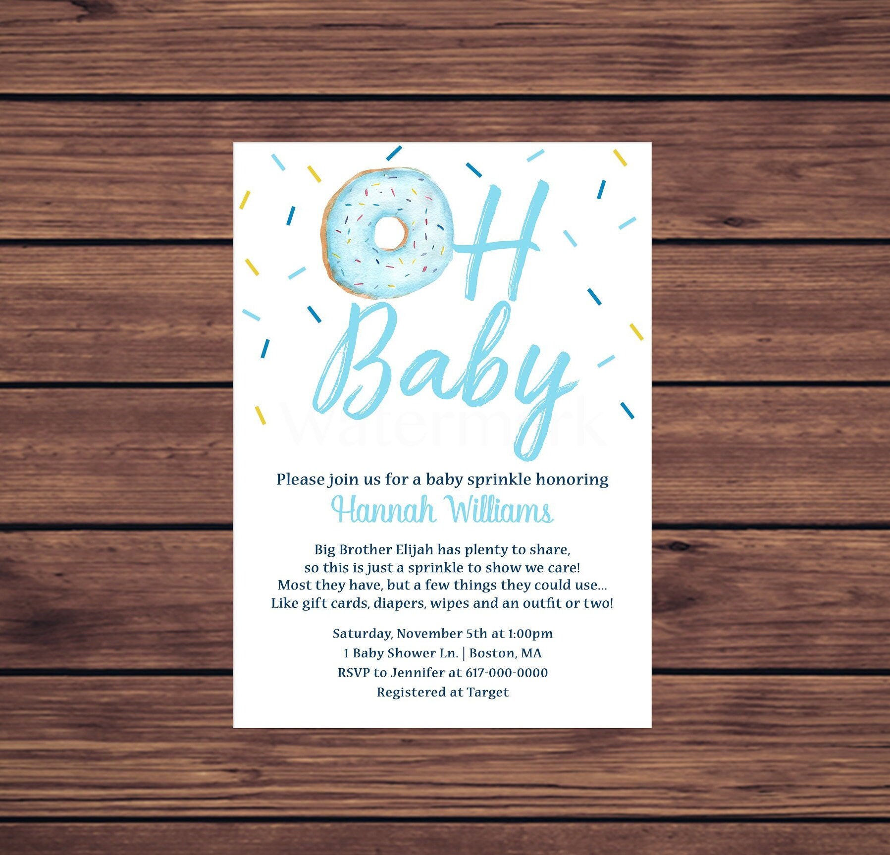 Donut Baby Sprinkle Invitation Boy Blue Donut Baby Sprinkle Etsy Donut Baby Sprinkle Invitation Boy Blue Donut Baby Sprinkle Etsy