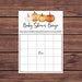Editable Baby Shower Bingo Pumpkin Bingo Baby Shower Game - Etsy