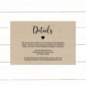 Editable Kraft Wedding Invitation Set Rustic Wedding Invitation 505 Instant Download image 4