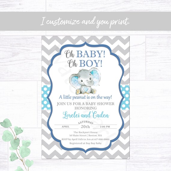 little peanut baby shower invitations