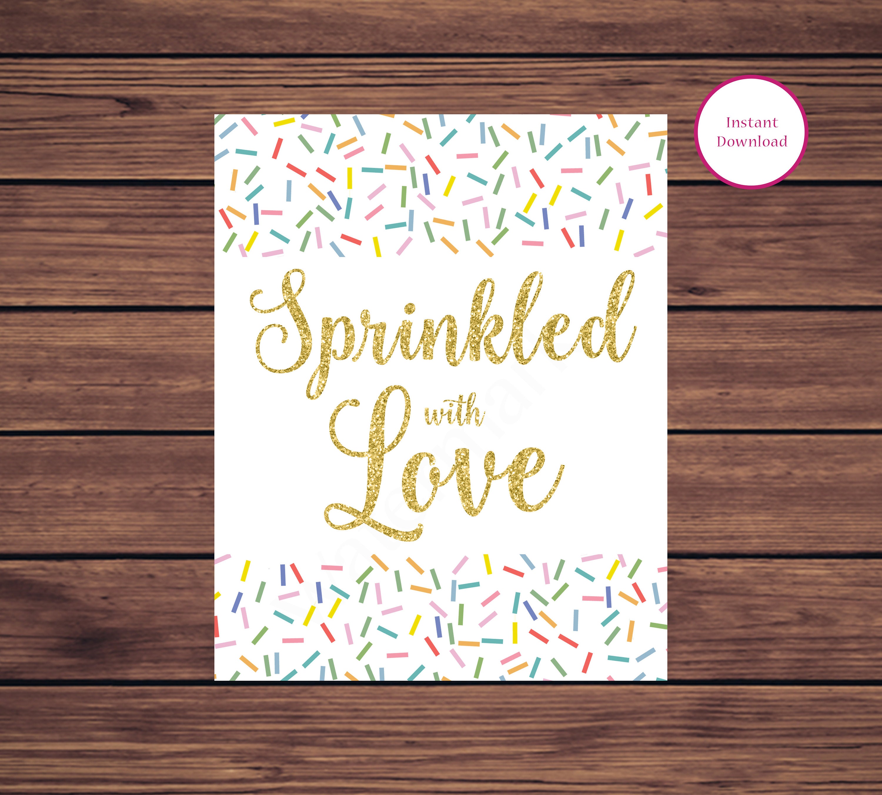 Sprinkled With Love Sign Confetti Sprinkles Sign Instant Etsy Canada