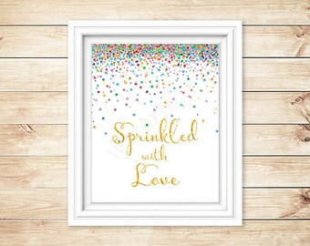 Baby Shower Sign Sprinkled with Love Sign Instant Download Baby Shower Welcome Sign Printable