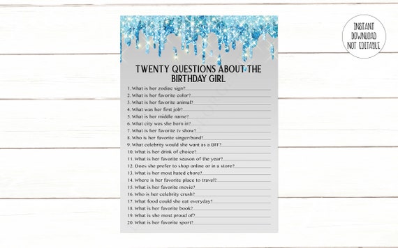 Twenty Questions About The Birthday Girl Blue And Gray Questions How Well Do You Know The Birthday Girl Adult Instant Download 119 By Designed By Georgette Catch My Party Twenty Questions About The Birthday Girl Blue And Gray Questions How Well Do You Know The Birthday Girl Adult Instant Download 119 By Designed By Georgette Catch My Party