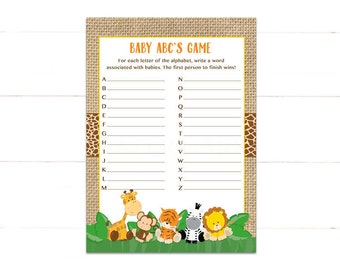 safari alphabet etsy