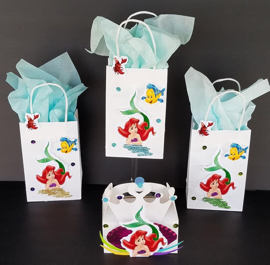Ariel INSPIRED 12pc Bags Shell's Boxes the Little Mermaid Birthday ...