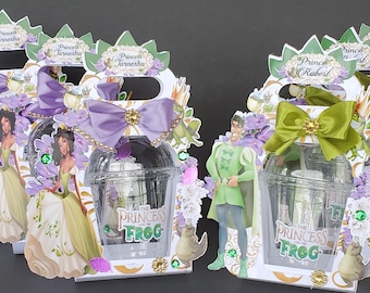 Princess Tiana Royal Birthday Party Favor  personalize Dome cupcould madewith personal  Image or diferent characters