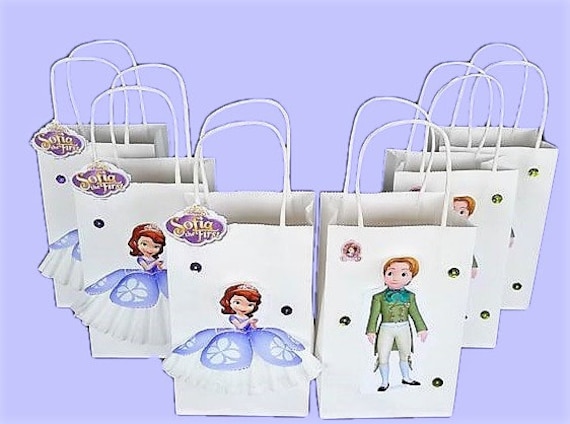 Inspired 12pc Princess 6pc Sofia The First And 6pc James Disney Inspierd Birthday Party Favor Goody Gift 3d Bags Hand Made Real Picture