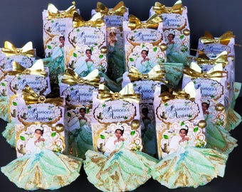 Tiana princess Birthday Party Favor Milk box personalized  Gift 3D Box hand made H7.25"XW4"XL4"