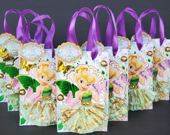 Tinkerbell Princess fairy Birthday Party Favor Goodie personalized  Gift 3D Bags hand made