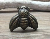 Bumble Bee Knob - Honeybee Cabinet Knob Drawer Pull - Metal Knob - Nature Nursery Decor
