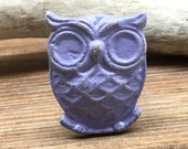 Lilac Owl Knob - Antique Bronze Owl Drawer Pull - Cabinet Knob - Furniture Hardware Drawer Pull - Decorative Knob - Bird Owl Nursery Decor