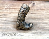 Cowboy Boot Cast Iron Knob - Cowgirl Boots Drawer Pulls - Western Rustic Decor - Cowboy Nursery Theme Decorative Knobs
