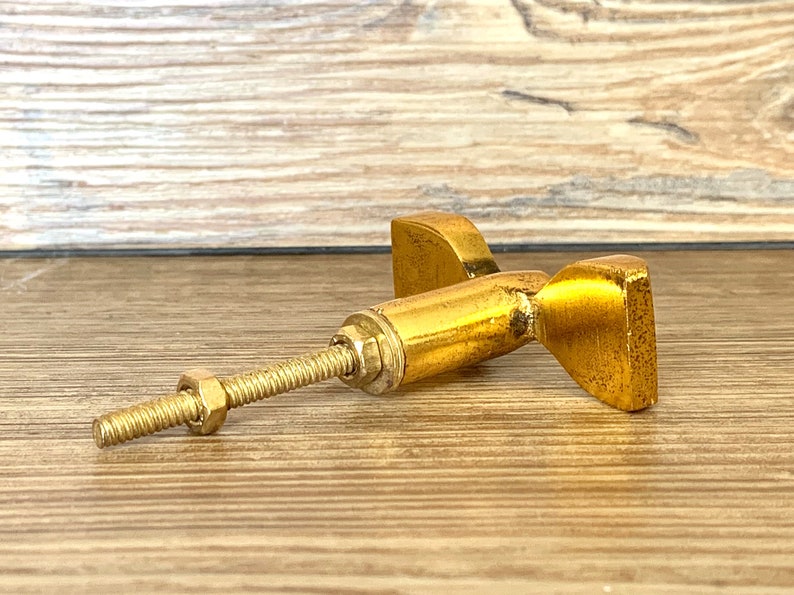 Set of 4 Gold Metal Bow Knobs Ribbon Bow Drawer Pull Etsy