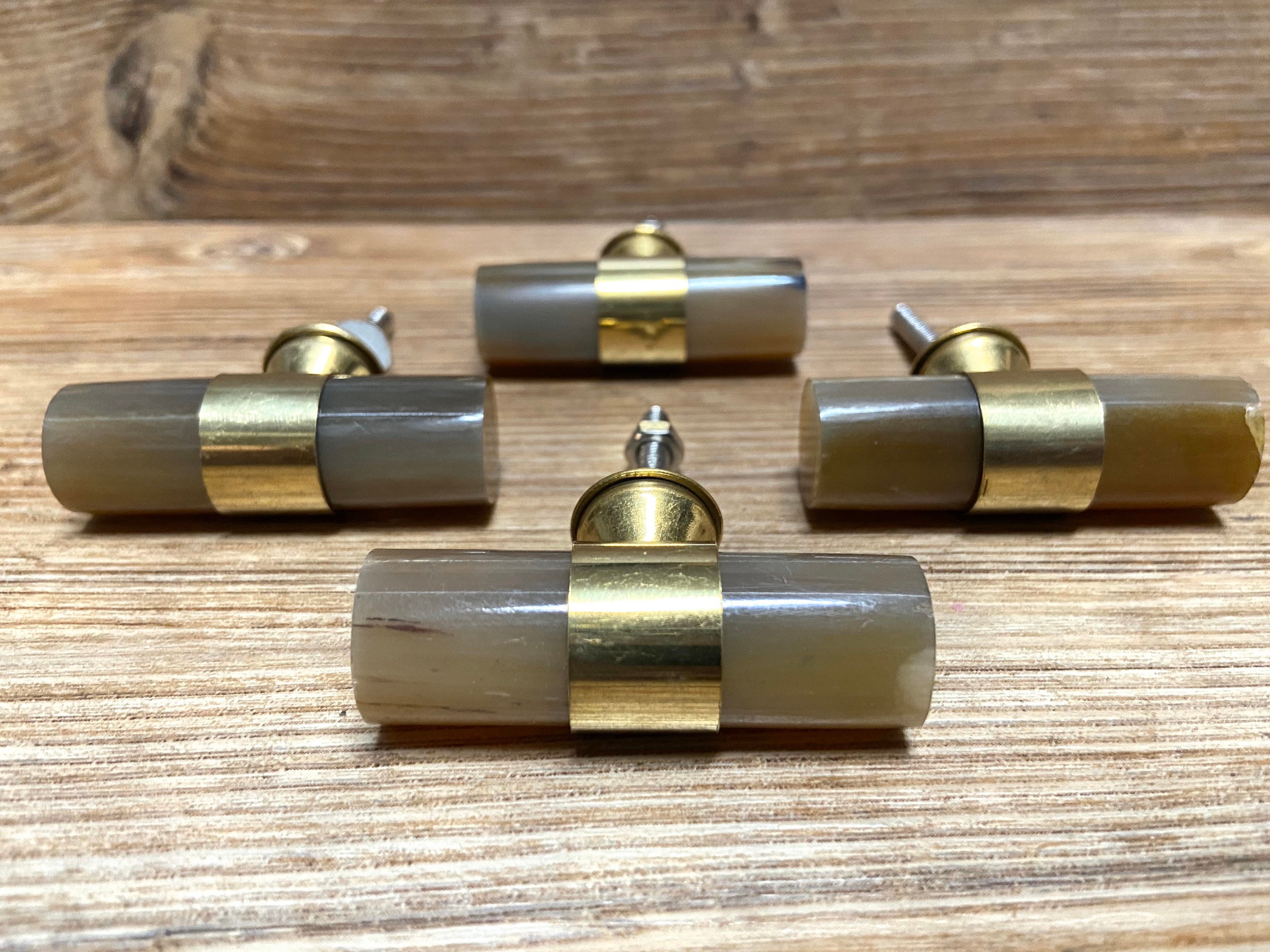 Resin and Brass Loop Drawer Handle Dowel Drawer Pull Pulls Etsy