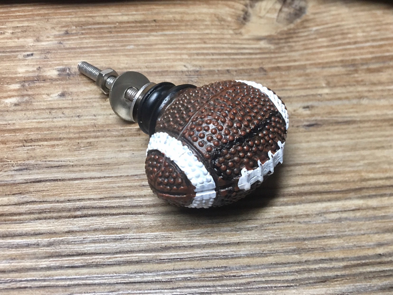 Football Knob Football Drawer Pull Sports Theme Dresser Etsy