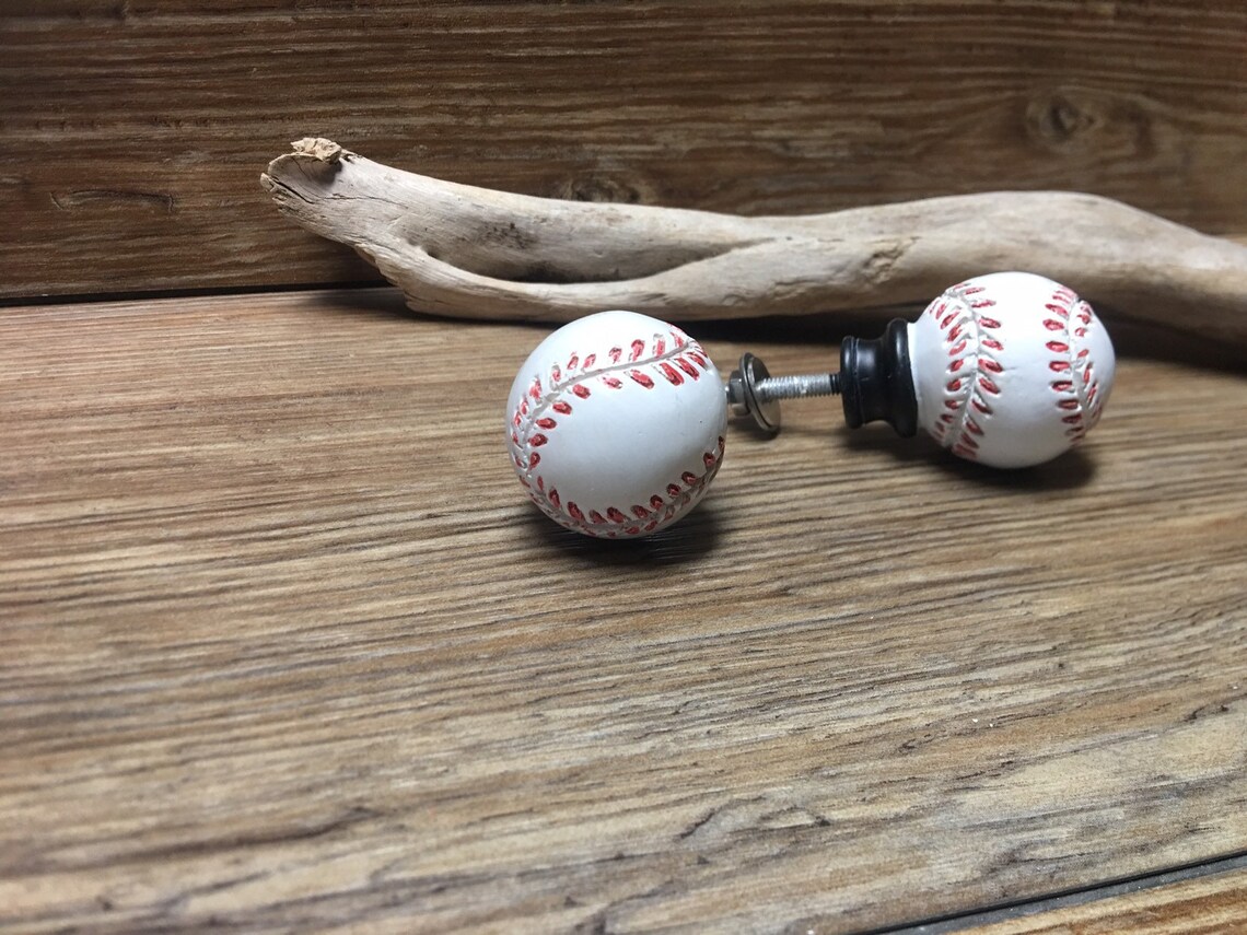Baseball Knob Softball or Baseball Drawer Pull Sports Etsy