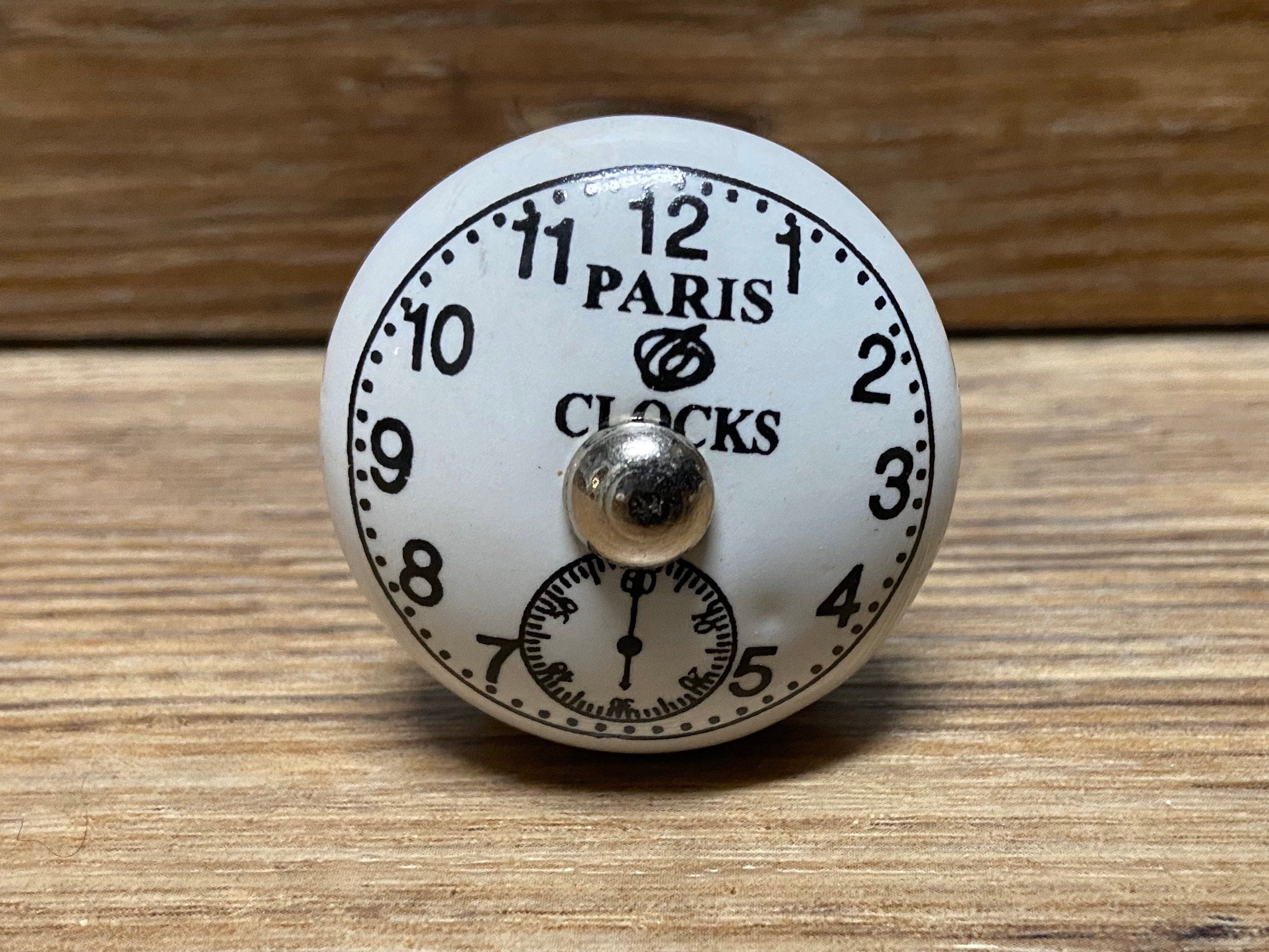 Paris Clocks Knobs Ceramic Clock Face Knob White and Black Etsy UK
