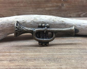 Trumpet Knob - Musician's Antique Bronze - Musical Drawer Pulls