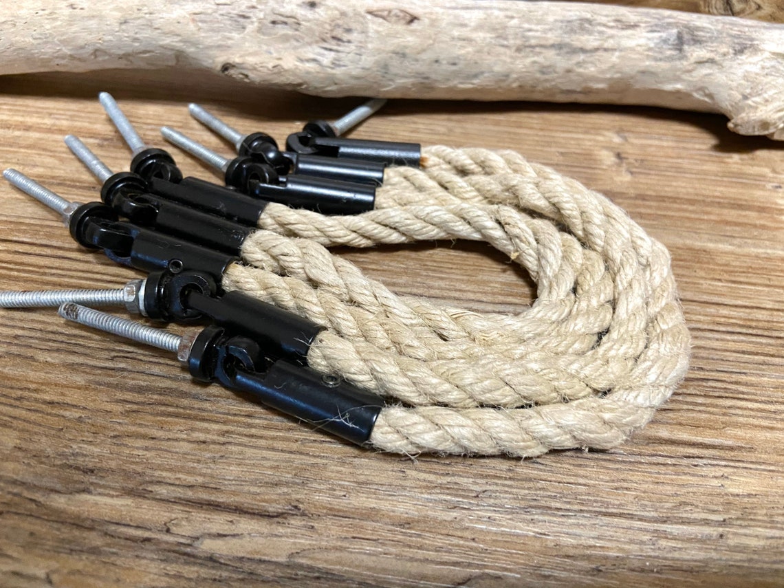 Cream Tan Rope Handle With Dark Bronze Hardware- Adjustable Mounting ...