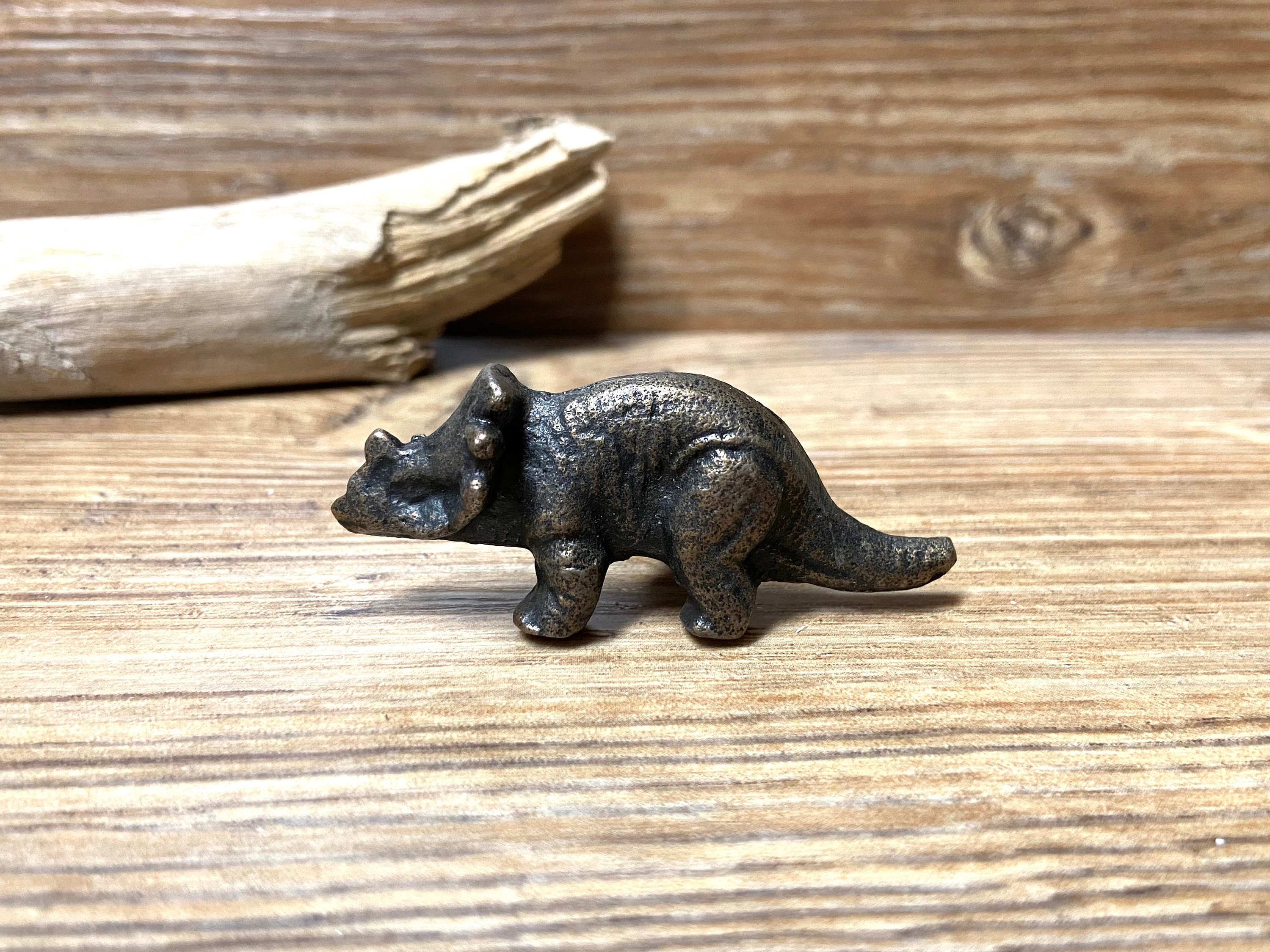 SET OF 2 Cerasinops or Triceratops Dinosaur Bronze Metal | Etsy