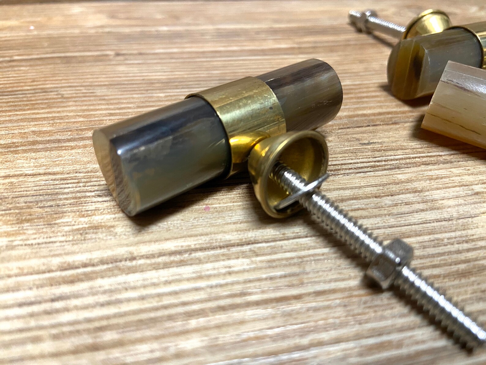 Resin and Brass Loop Drawer Handle Dowel Drawer Pull Pulls Etsy