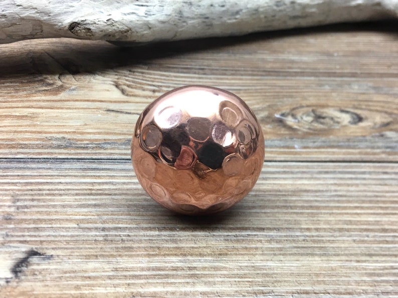 Set of 4 Hammered Copper Knobs Drawer Pull Handle Etsy