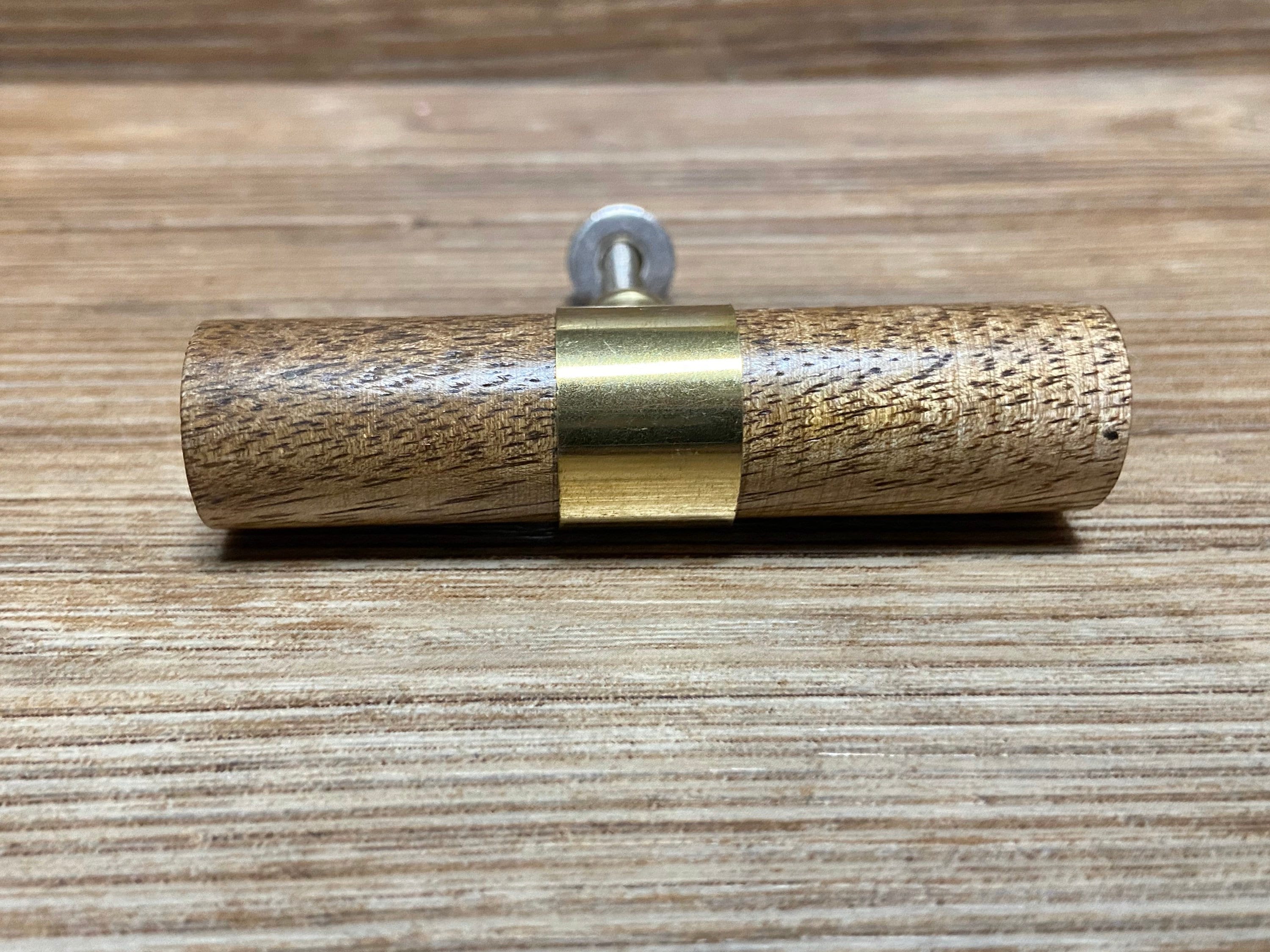 Wood and Brass Loop Drawer Handle Dowel Drawer Pull Etsy