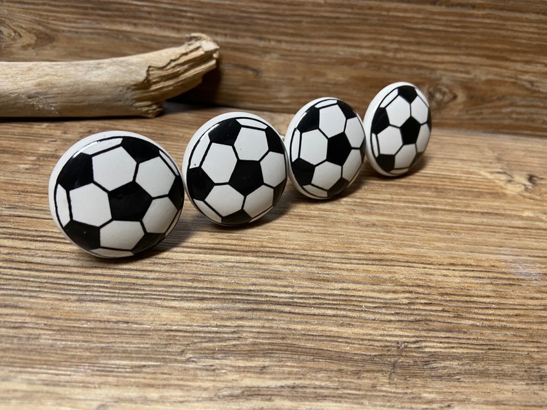 Black and White Soccer Ball Knob Soccer Drawer Pull Sports Etsy