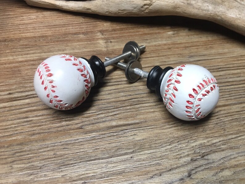 Baseball Knob Softball or Baseball Drawer Pull Sports Etsy