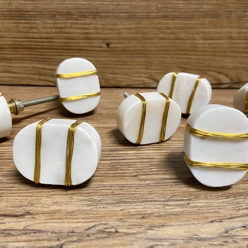 White Gold Knobs - Etsy