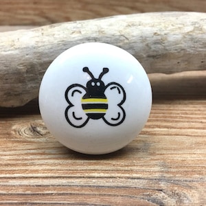 Bumble Bee Knob - Honeybee Cabinet Knob Drawer Pull - Nature Nursery Decor