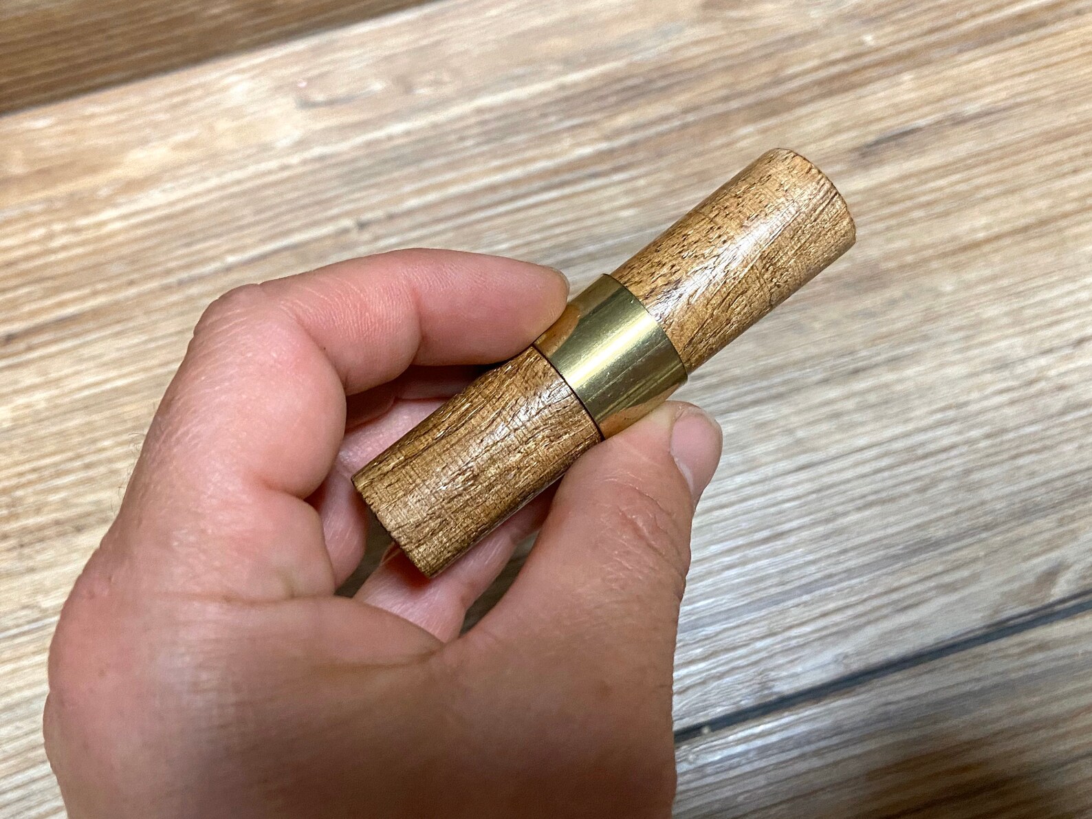 Wood and Brass Loop Drawer Handle Dowel Drawer Pull Etsy