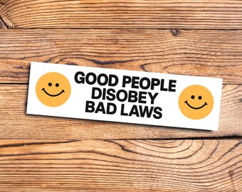 Protest Bumper Sticker Rebel Political Activist Anti Establishment Anti Fascism Car Decal for Protesters & Free Thinkers Revolutionaries