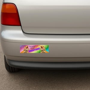 Funny Lizard Bumper Sticker Release Your Inhibitions Meme Decal Rainbow Sparkle Aesthetic Car Laptop Sticker Gift for Reptile Lovers Gen Z image 5