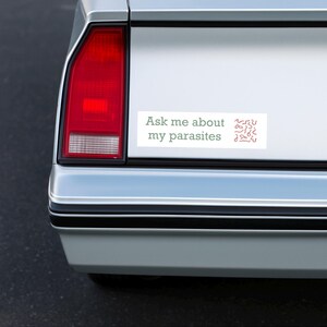Funny bumper sticker for wellness weirdos with unhinged meme energy strange humor parasite cleanse vibes & new age alternative health style image 4