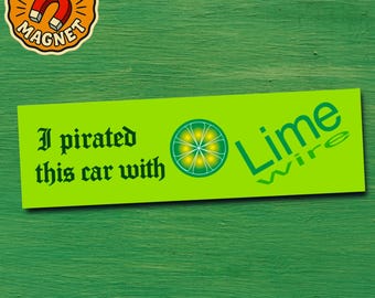 Funny Bumper Magnet Millennial Humor AOL Limewire Early Internet Nerd Joke Gift For Music Lover Y2K Nostalgia Retro Download Era Car Decor