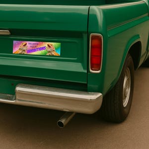 Funny Lizard Bumper Sticker Release Your Inhibitions Meme Decal Rainbow Sparkle Aesthetic Car Laptop Sticker Gift for Reptile Lovers Gen Z image 6