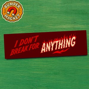 Lustiger Stoßstangenmagnet für schnelle Fahrer mit chaotischem Gen Z Humor Brand Design dummes Geschenk für bad ass Autobesitzer aus den Augen