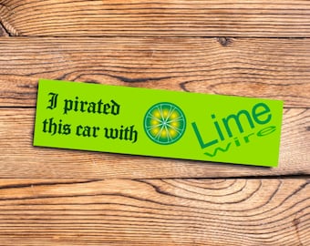 Funny Bumper Sticker Y2K Millennial LimeWire Music Lover Gift AOL Nostalgia Download Music Car Decal Retro Internet Meme 2000s Humor