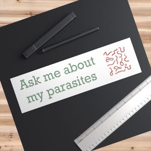Funny bumper sticker for wellness weirdos with unhinged meme energy strange humor parasite cleanse vibes & new age alternative health style image 9