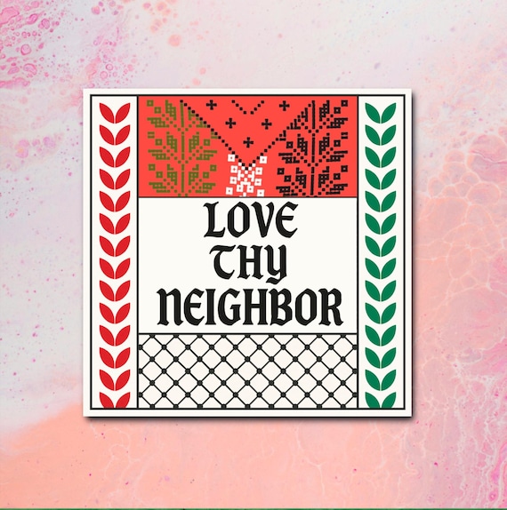 Palestine Solidarity Sticker Save Gaza Keffiyeh Pattern Vinyl Decal Pro Palestine Gift Human Rights Art Middle East Activism
