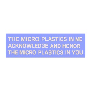 Funny retro bumper magnet for environmentalists with vintage design and micro plastics humor, weird car decal with ironic wellness vibes image 8