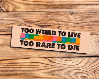 Funny bumper sticker for Hunter S Thompson fans with retro 1960s vintage aesthetic for Fear and Loathing in Las Vegas inspired car decor