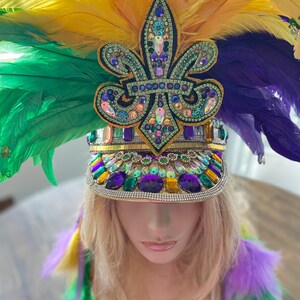 gold mardi gras headpiece