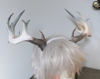 NEW ARRIVAL! Extra large Realistic Stag Hircine  horns / Deer Antlers Horns  3D Printed (Ultra Light Weight Plastic) Reindeer  comic-con